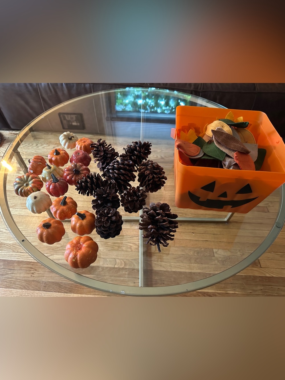 Fall Themed Sensory Bin Materials